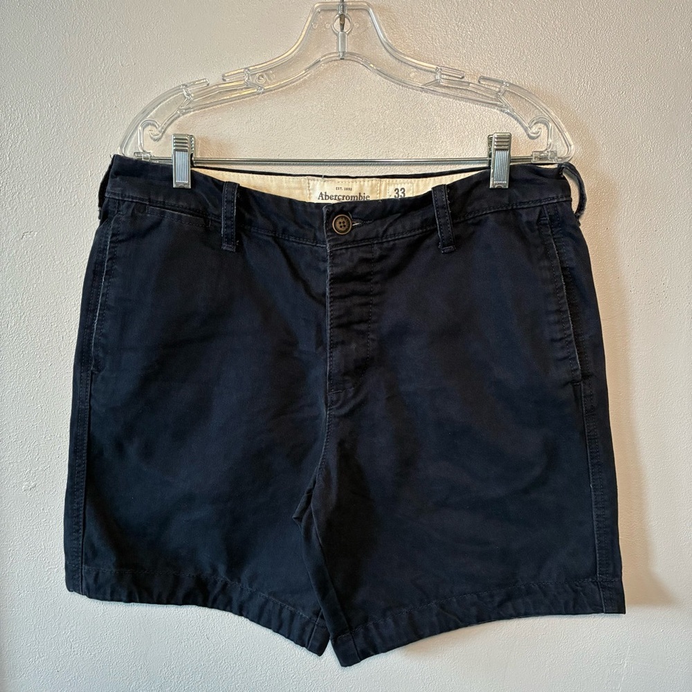 Abercrombie & Fitch Men's Shorts Size 33 Button Fly Chino Slash Pockets Cotton